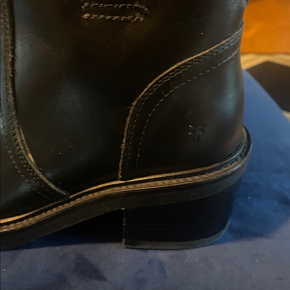 Black Leather Ankle Boots with Buckle - Picture 3 of 3